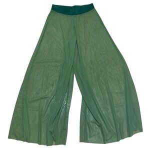 Kelle Innovative Costumes Green Mesh Wide Leg Flowy‎ Dancer Pants Small Adult